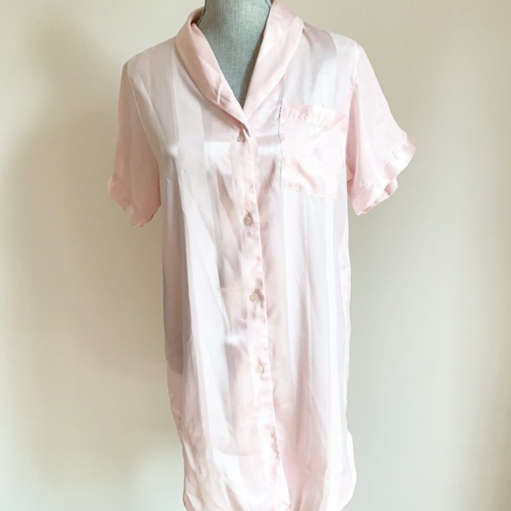 Vintage pink satin nightgown